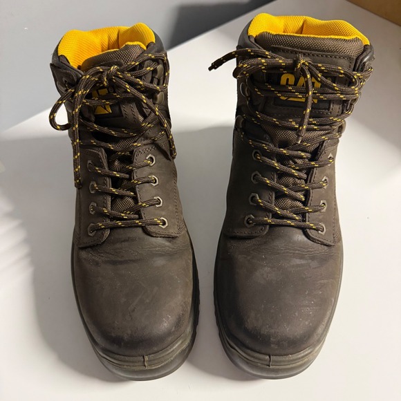 Cat Caterpillar Wide Width Outline Steel Toe Work Boot Leather Steel Toe 9.5 main image 8